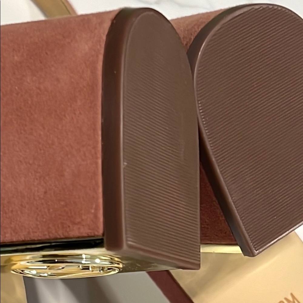 Lana Suede Sandal Michael Kors Brown Block Heel Sandals EUC - they may be  NWOT - Picture 12 of 13